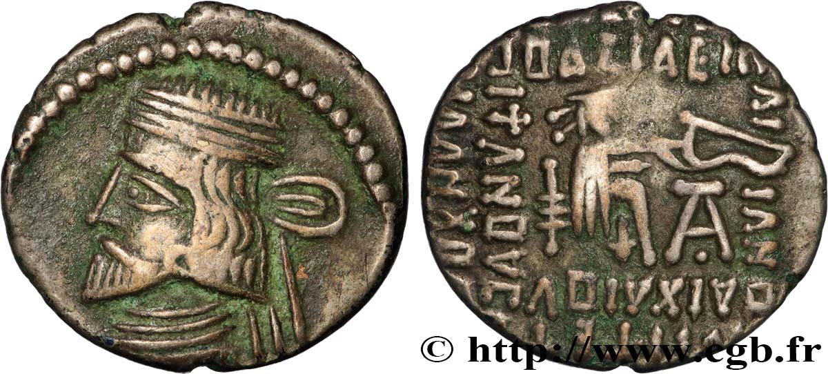 PARTHIEN - KÖNIGREICH DER PARTHER - VOLOGASES III Drachme SS