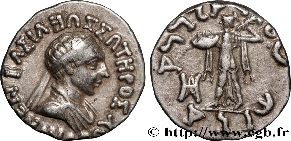 BACTRIA - BACTRIAN KINGDOM - MENANDROS I SOTER Drachme AU/AU