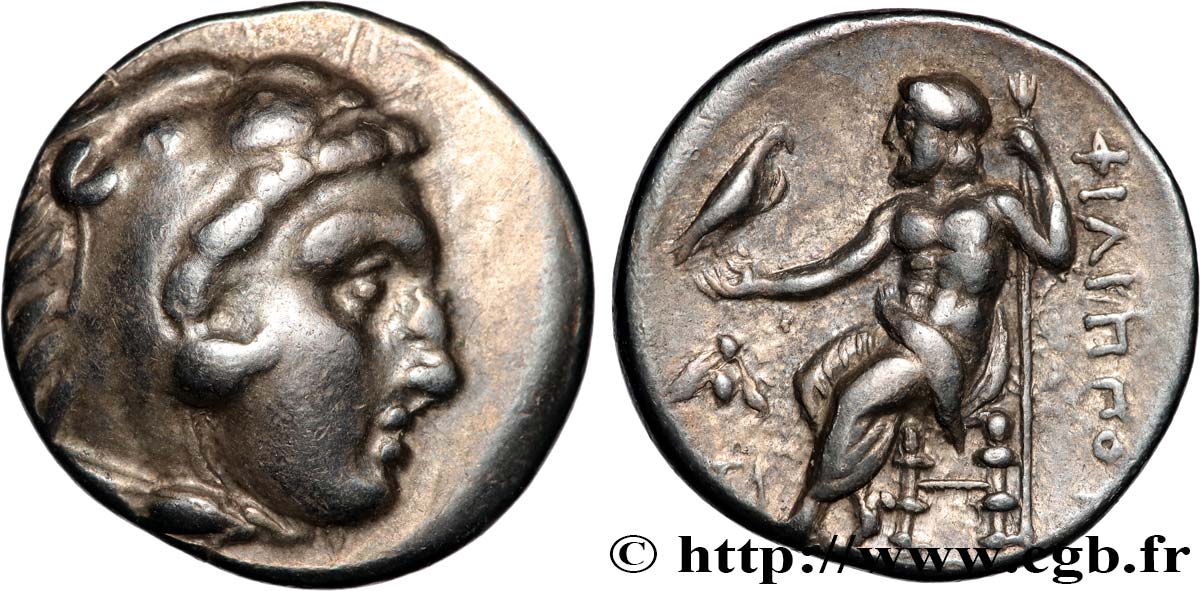 MACEDONIA - KINGDOM OF MACEDONIA - PHILIPP III ARRHIDAEUS Drachme AU