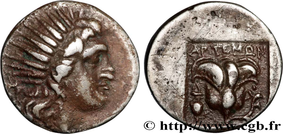 CARIA - CARIAN ISLANDS - RHODES Drachme plinthophore AU