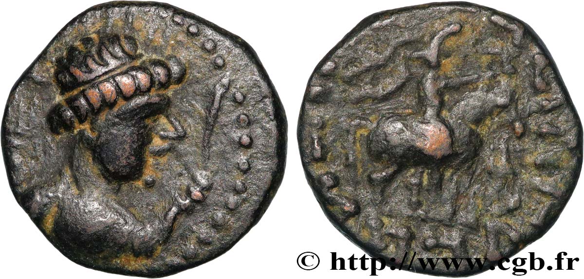 INDO-PARTHIA - INDO-PARTHIAN KINGDOM - UNKNOWN KING Drachme AU/XF