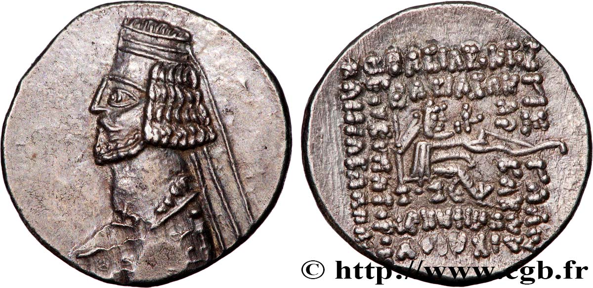 PARTHIEN - KÖNIGREICH DER PARTHER - ORODES II Drachme fST