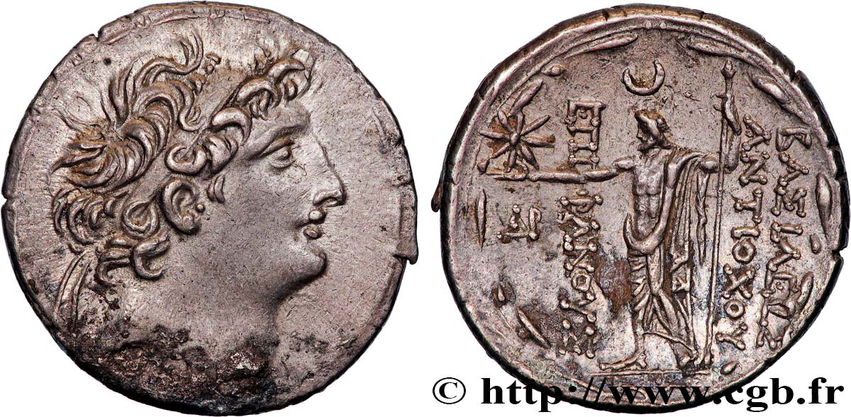 SYRIE - ROYAUME SÉLEUCIDE - ANTIOCHUS VIII GRYPUS Tétradrachme SUP