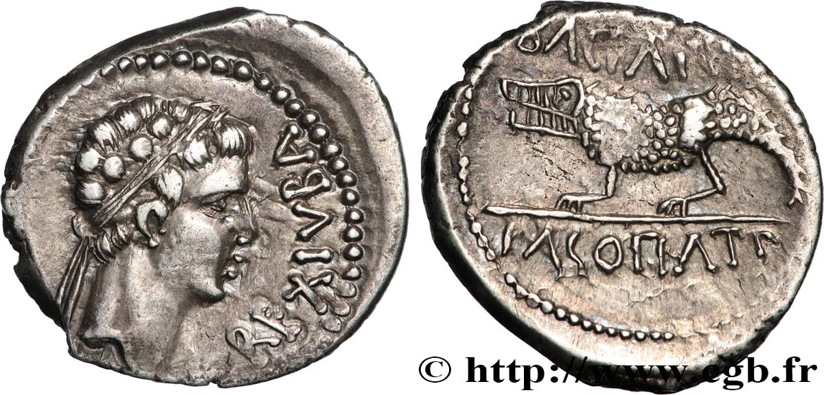 MAURETANIA - MAURETANIAN KINGDOM - JUBA II and CLEOPATRA Denier AU