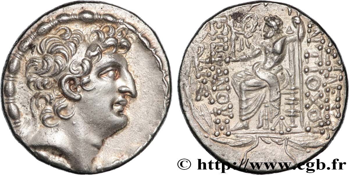 SYRIE - ROYAUME SÉLEUCIDE - ANTIOCHUS VIII GRYPUS Tétradrachme SUP