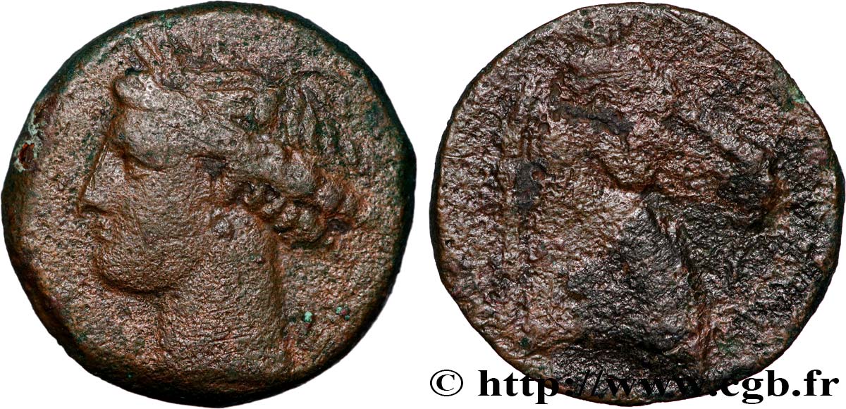 ZEUGITANA - CARTHAGE Shekel VF