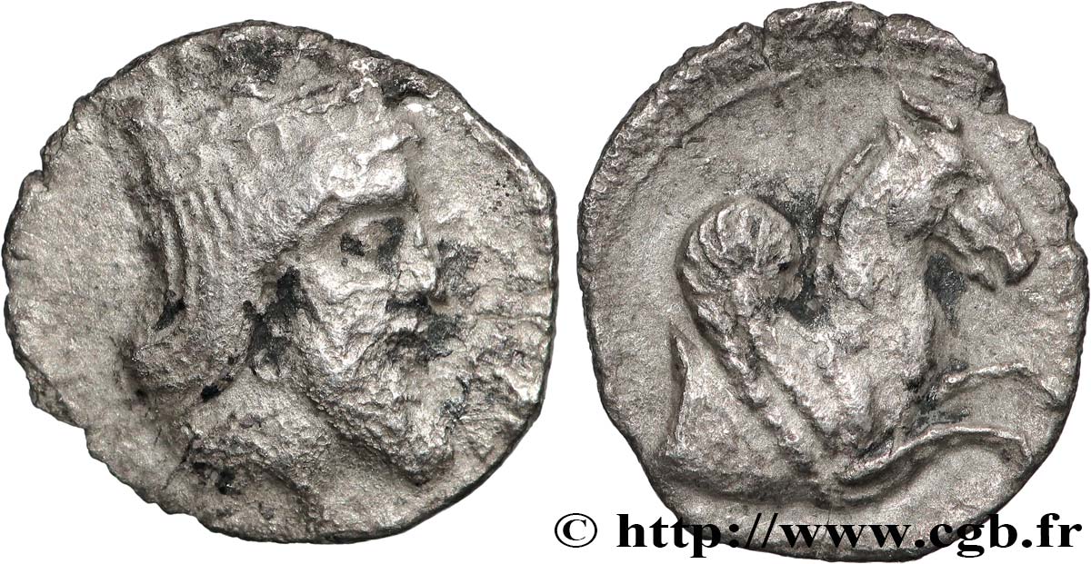 CILICIA - CELENDERIS - SATRAP PHARNABAZUS or DATAMES Obole XF/AU