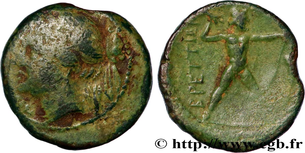 BRUTTIUM - BRETTIAN LEAGUE Hemidrachme ou demi-unité VF