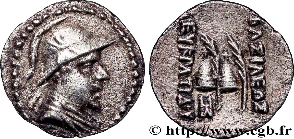 BACTRIA - BACTRIAN KINGDOM - EUCRATIDES I Obole AU