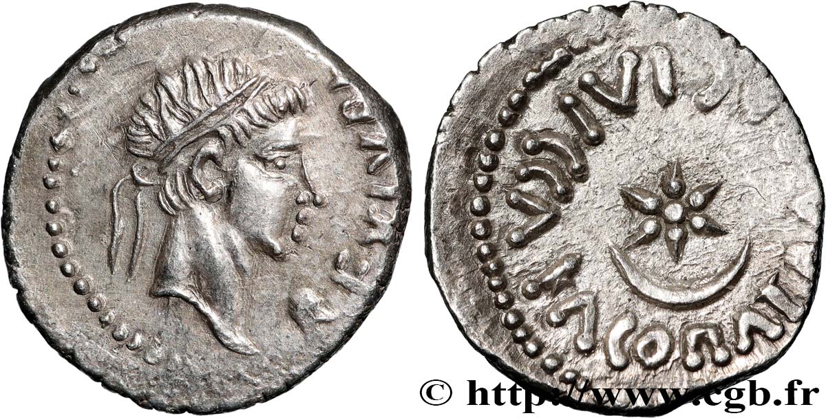 MAURETANIA - MAURETANIAN KINGDOM - JUBA II and CLEOPATRA Denier AU