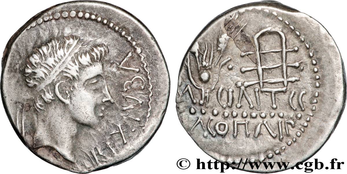 MAURETANIA - MAURETANIAN KINGDOM - JUBA II and CLEOPATRA Denier AU