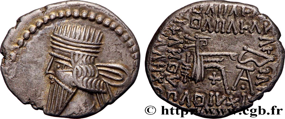 PARTIA - REINO DE PARTIA - VOLOGASO III Drachme EBC