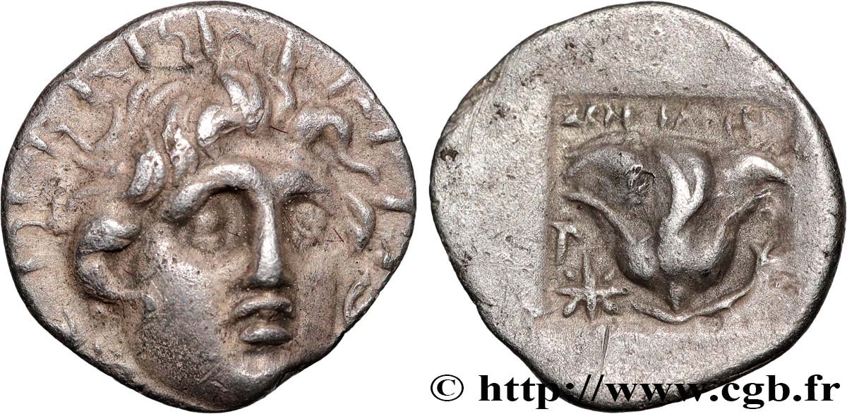 CARIA - ISOLA DI CARIA - RHODOS Hemidrachme plinthophore q.SPL