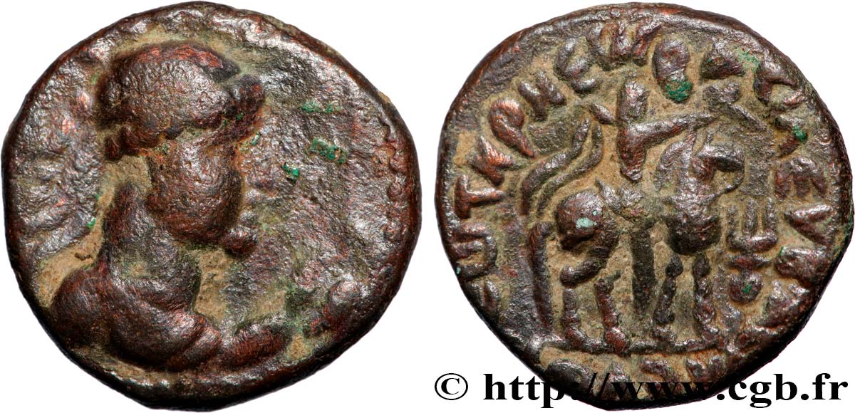 INDO-PARTHIA - INDO-PARTHIAN KINGDOM - UNKNOWN KING Tétradrachme VF/XF