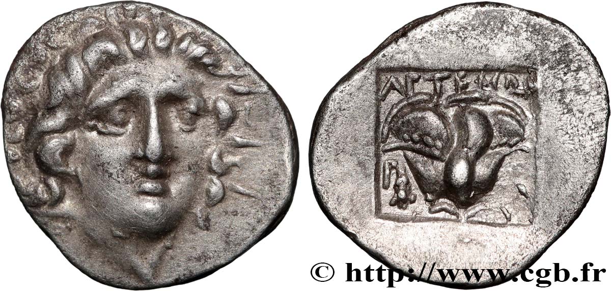 CARIA - ISOLA DI CARIA - RHODOS Hemidrachme plinthophore SPL