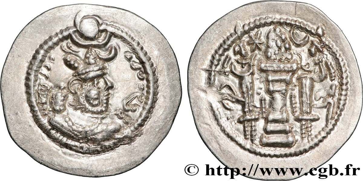 SASANIDES - REINO DE SASANIDES -YAZDGARD II Drachme MBC+