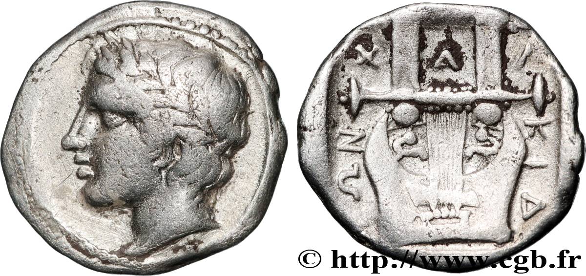 MACEDONIA - CHALCIDIAN LEAGUE - OLYNTHUS Tetrobole XF