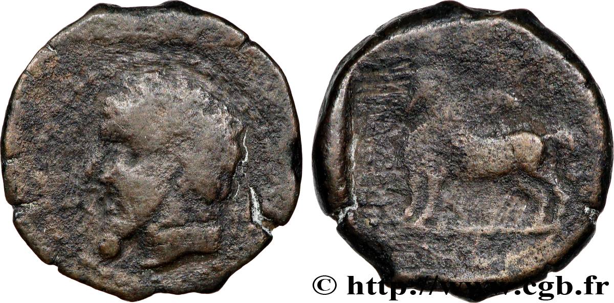 NUMIDIA - KINGDOM OF NUMIDIA - MASSINISSA or MICIPSA Quart d’unité XF/VF