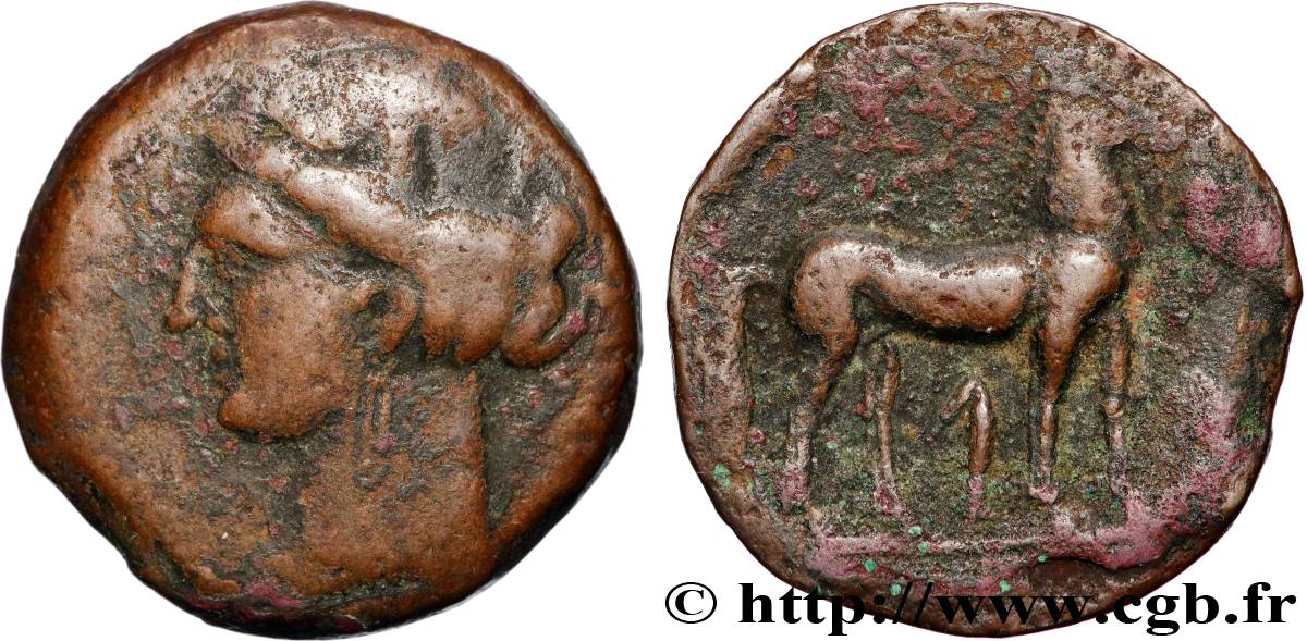 ZEUGITANA - CARTHAGE Shekel VF