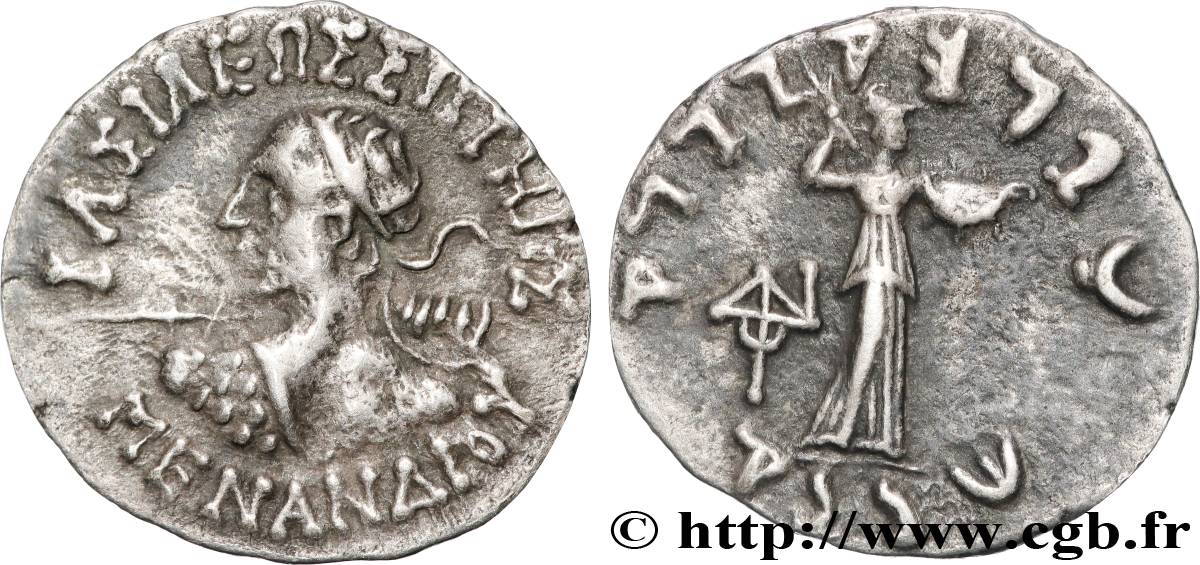 BACTRIA - REINO DE BACTRIA - MENANDROS I SOTER Drachme MBC+