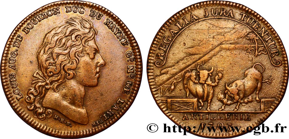 ARTILLERIE Louis-Auguste de Bourbon, duc du Maine, Guerre de Succession d Espagne TTB+