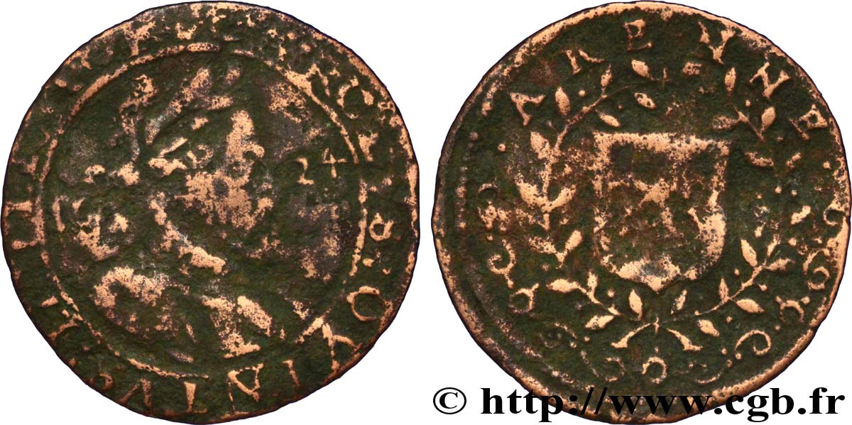 TOWN OF BESANCON - COINAGE STRUCK AT THE NAME OF CHARLES V Jetons des bannières, LE BOURG VF