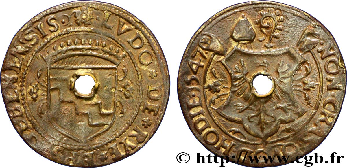 SUISA - REPUBLICA DE GINEBRA Louis de Rye, évêque de Genève 1544 /1550 BC+