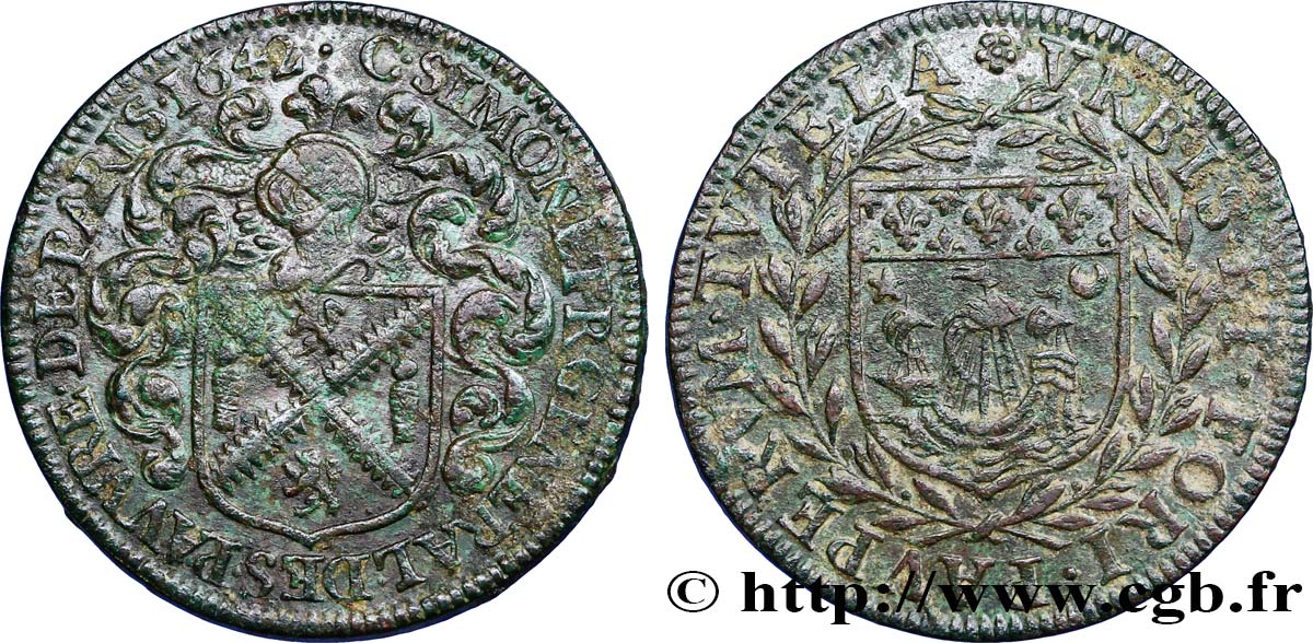 ILE DE FRANCE - VILLES et NOBLESSE C. Simonet, receveur général des pauvres TTB+