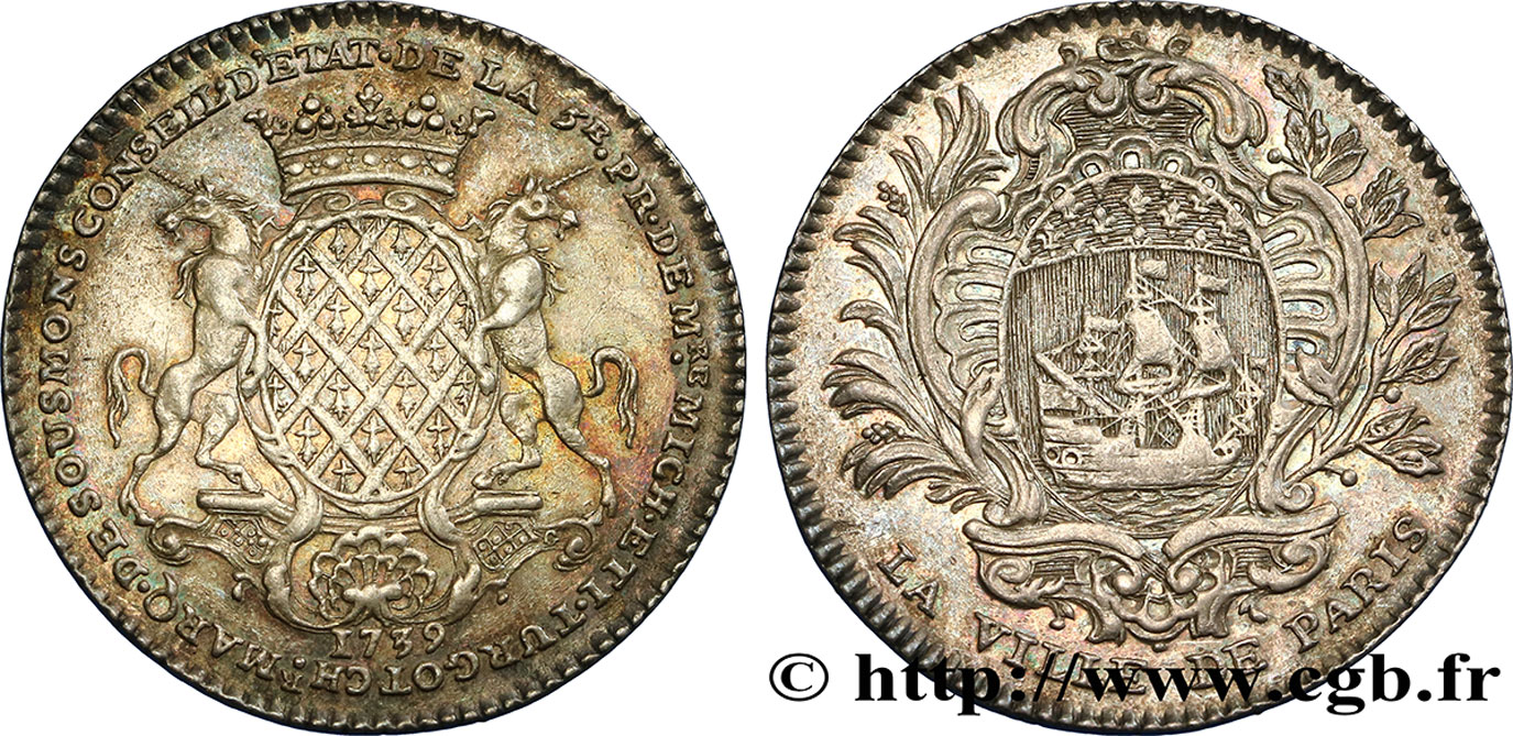 ILE DE FRANCE - VILLES et NOBLESSE Michel-Étienne Turgot, prévôt des marchands de Paris SUP