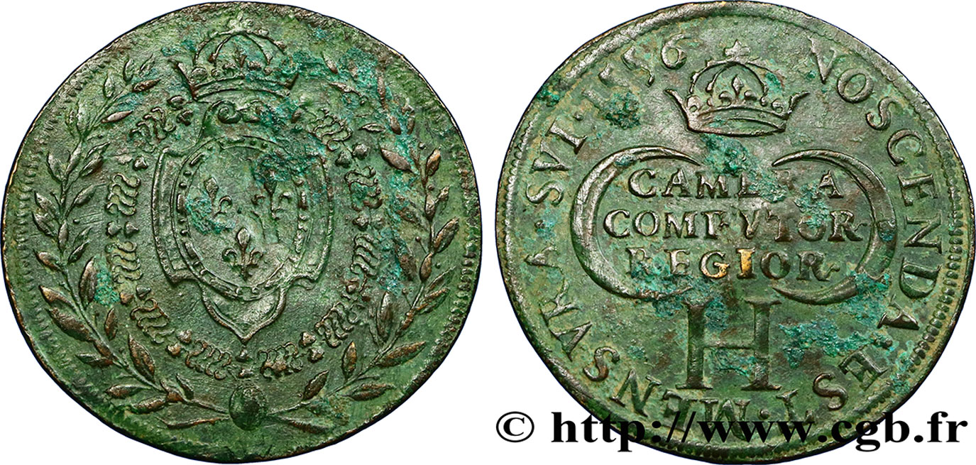 CHAMBRE DES COMPTES DU ROI HENRI II TTB