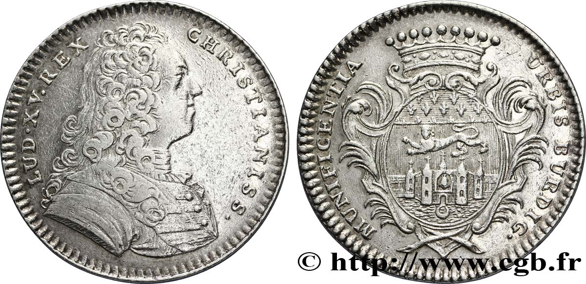 BORDEAUX (VILLE DE ) Récompense de la ville de Bordeaux, émission de 1738 TTB