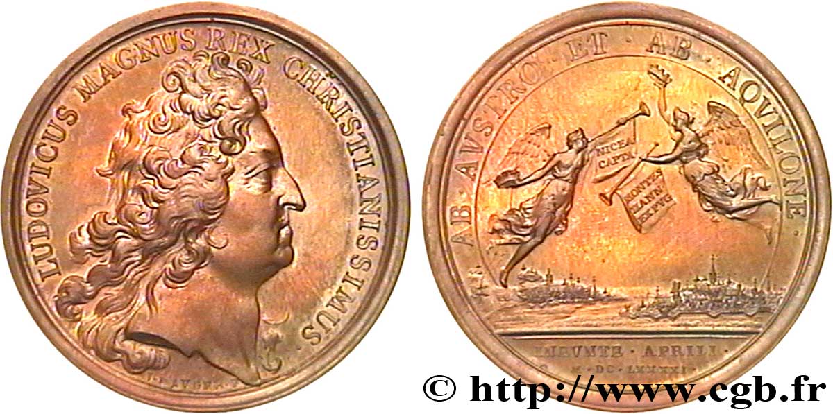 LOUIS XIV LE GRAND ou LE ROI SOLEIL Nice et Mons prises le même jour SC