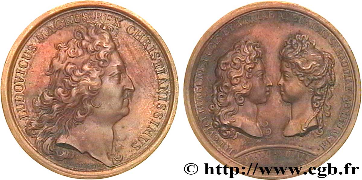 LOUIS XIV LE GRAND ou LE ROI SOLEIL Mariage du duc de Bourgogne avec Maire-Adélaïde de Savoie SUP