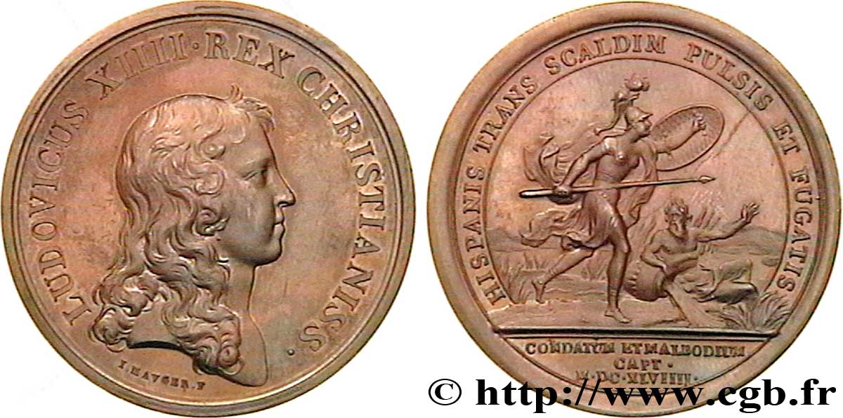 LOUIS XIV LE GRAND ou LE ROI SOLEIL Prise de Condé et de Maubeuge SPL