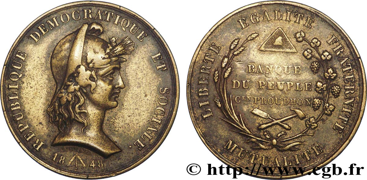 BANQUES PROVINCIALES Médaille CU 33 Banque du peuple fSS
