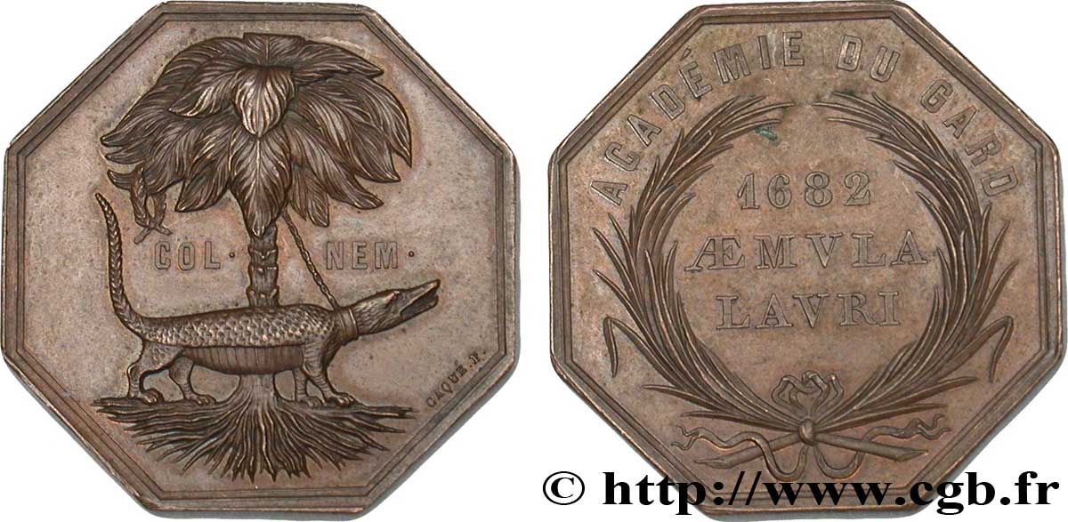 ACADÉMIES ET SOCIÉTÉS SAVANTES Académie du Gard, émission de 1860 BB