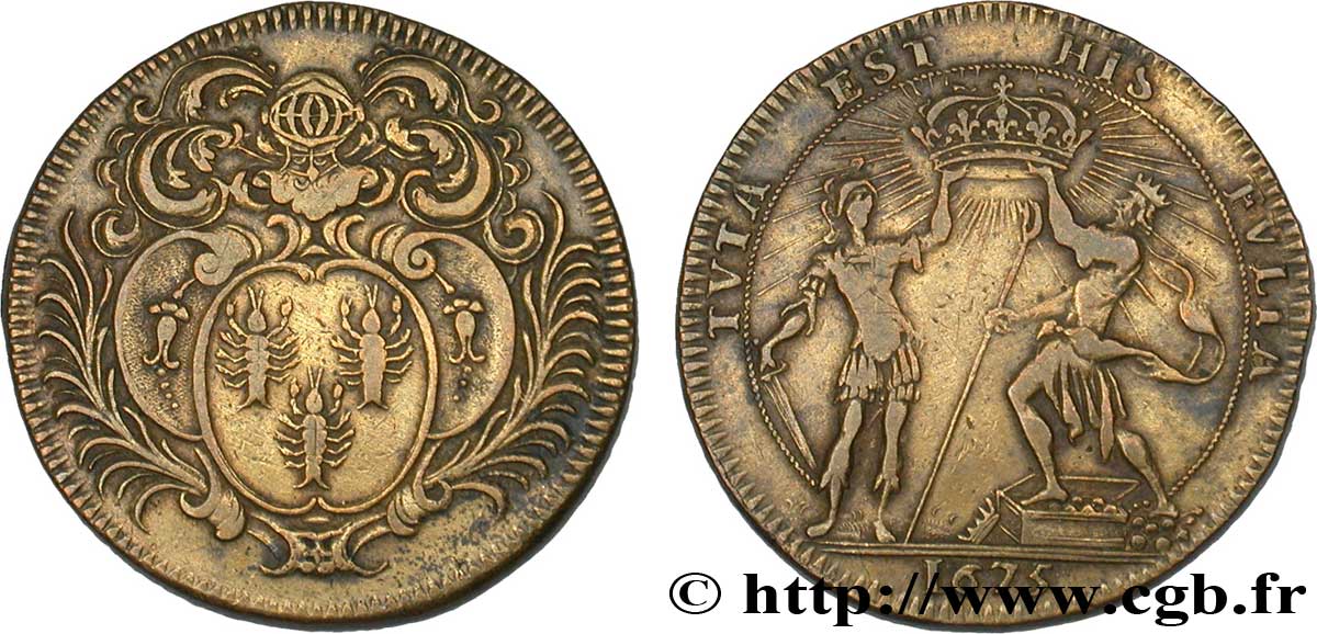 BOURGOGNE - VILLES ET NOBLESSE Jeton CU 29, Claude de Thiard, comte de Bissy TTB