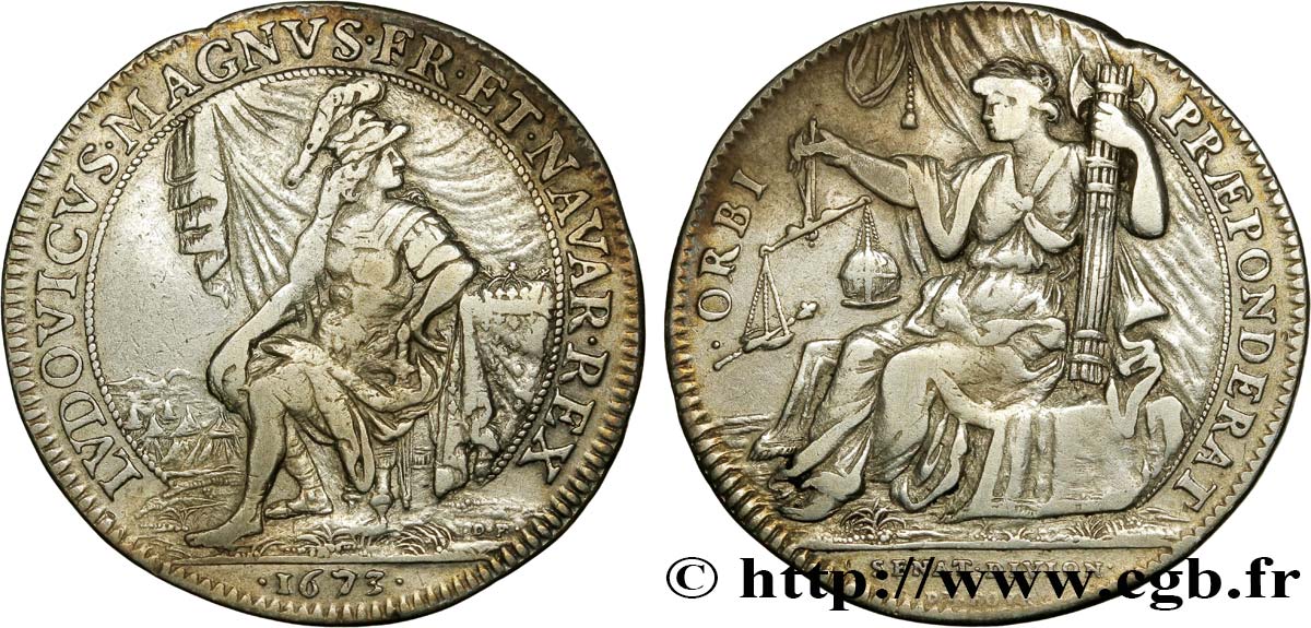 BURGUNDY (PARLIAMENT OF...) Jeton AR 29, Louis XIV VF