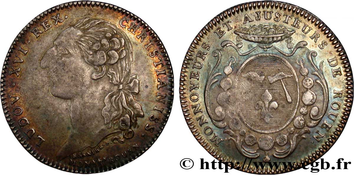 MONNAIE ET MONNAYEURS DE ROUEN Jeton Ar 31 TTB