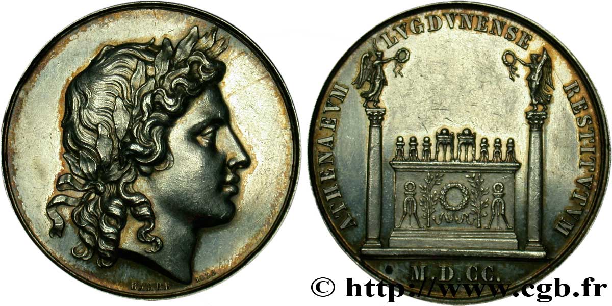 LYON ET DU LYONNAIS (JETONS ET MÉDAILLES DE...) Jeton Ar 33, Athénée ou Académie des Sciences, Belles-Lettres et Arts SUP