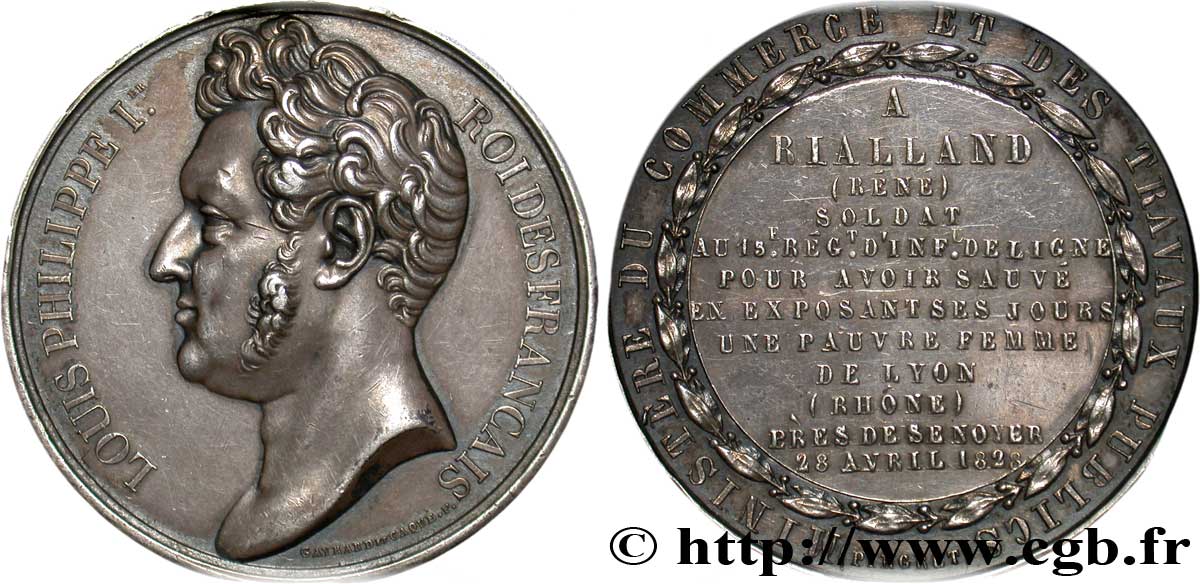 LYON ET DU LYONNAIS (JETONS ET MÉDAILLES DE...) Médaille Ar 41, Commerce et travaux publics (récompense du ministère du) AU