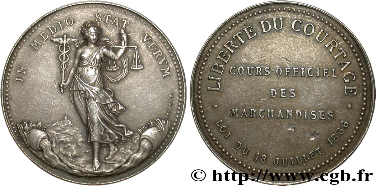 LYON AND THE LYONNAIS AREA (JETONS AND MEDALS OF...) Jeton Ar 37, courtiers de commerce XF