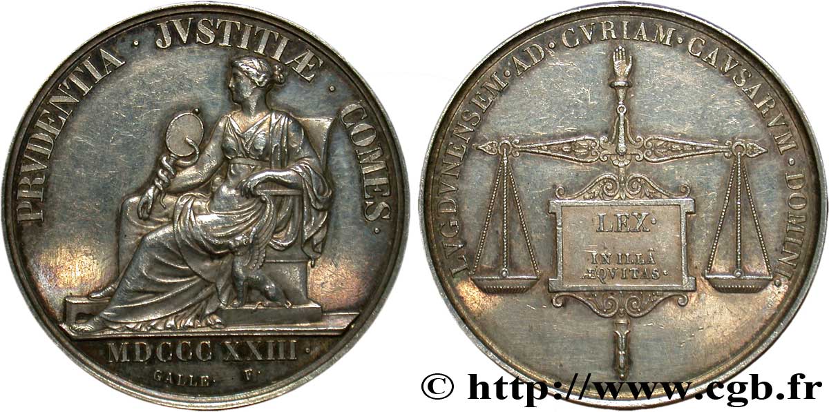 LYON ET DU LYONNAIS (JETONS ET MÉDAILLES DE...) Jeton Ar 32, officiers de justice AU