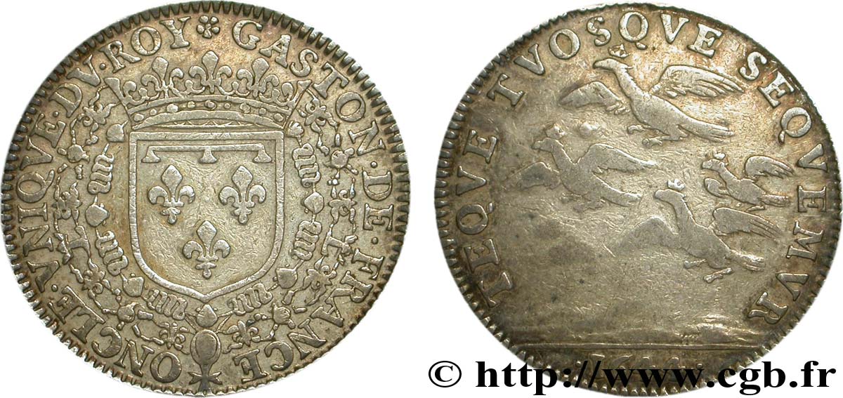 DOMBES - PRINCIPALITY OF DOMBES - GASTON OF ORLEANS Jeton Ar 27 VF