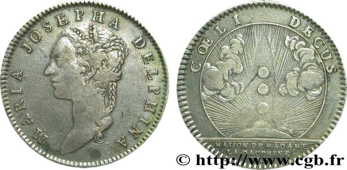 DAUPHINÉ - MARIE-JOSÈPHE DE SAXE, DAUPHINE Jeton Ar 28 MARIE-JOSÈPHE DE SAXE, DAUPHINE TB+