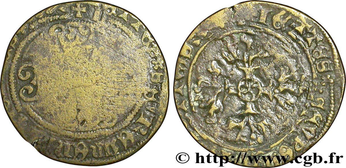 BURGUNDY - DUCHY OF BURGUNDY - CHARLES THE BOLD or THE RECKLESS Jeton de compte, pour la Bourgogne VG/VF