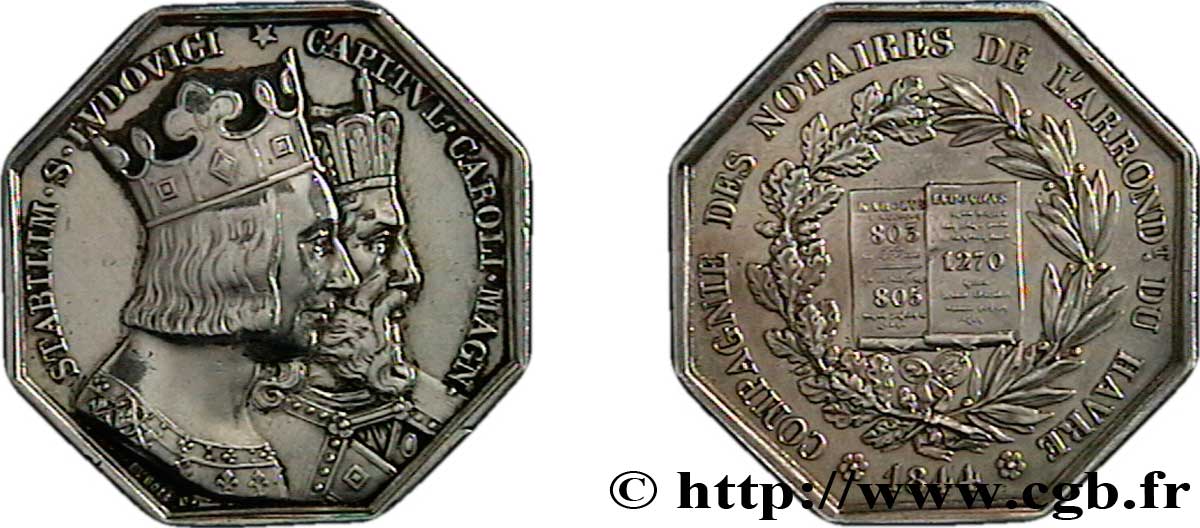 NOTAIRES DU XIXe SIECLE Notaires du Havre (Saint Louis et de Charlemagne) TTB
