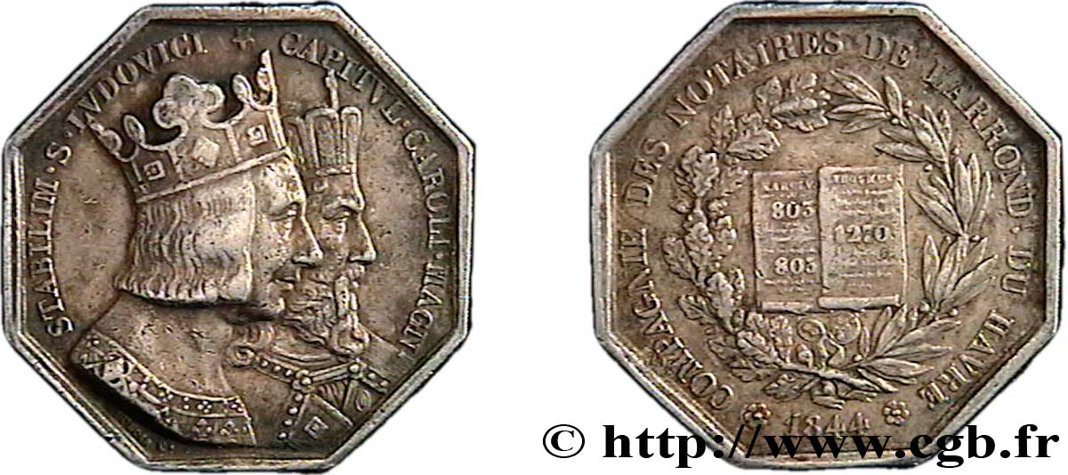 NOTAIRES DU XIXe SIECLE Notaires du Havre (Saint Louis et de Charlemagne) TTB