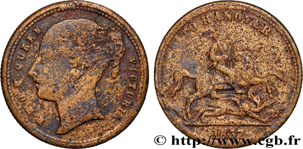 GREAT-BRITAIN - VICTORIA Jeton de Compte Victoria / Duc de Cumberland VF
