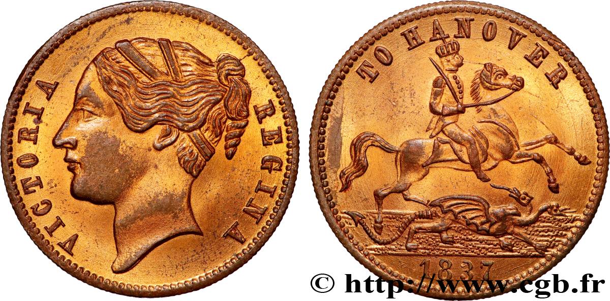 GREAT BRITAIN - VICTORIA Jeton de Compte Victoria / Duc de Cumberland AU